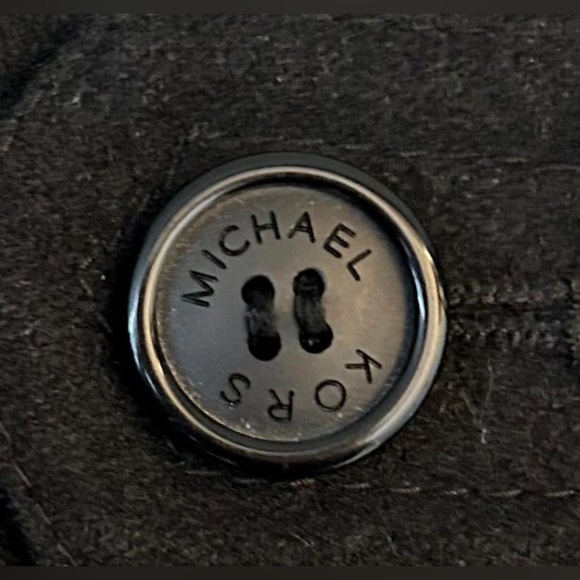 Michael Kors Men's (M) Wool Blend Black Pea Coat Button-Up Lined. Retail: $325 - Picture 10 of 12